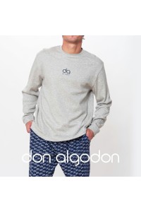 DA24330 DON ALGODON PIJAMA HOMBRE INTERLOCK LOGO