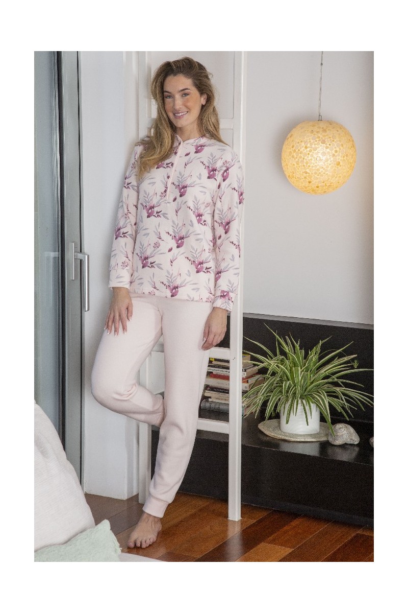 246601 MUSLHER PIJAMA MUJER PUNTO MILANO FLORAL