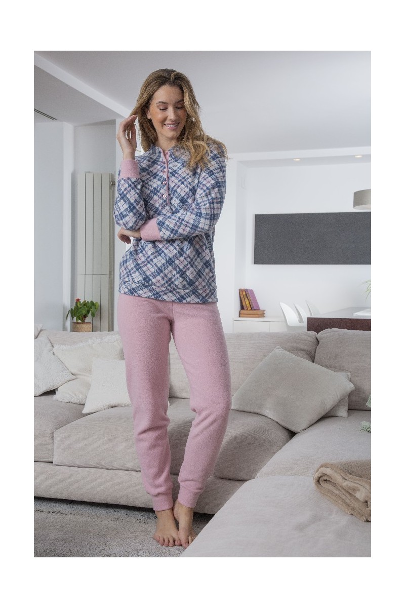 246604 MUSLHER PIJAMA MUJER PUNTO MILANO ROMBOS