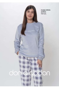 DA24436 DON ALGODON PIJAMA MUJER SPANDEX LOGO