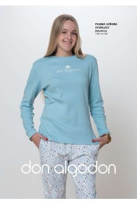 DA24433 DON ALGODON PIJAMA MUJER INTERLOCK LOGO