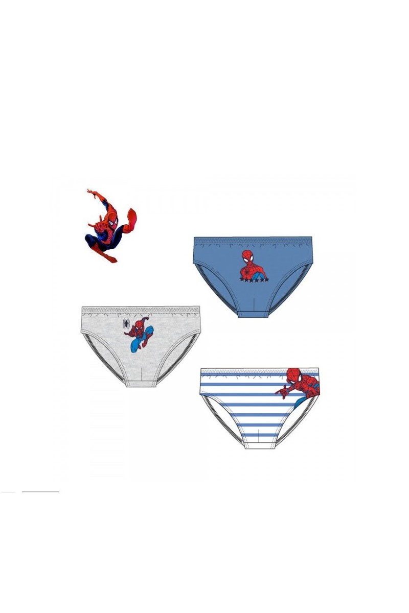 EX80043.E00 SPIDERMAN PACK-3 SLIP NIÑO ALGODON