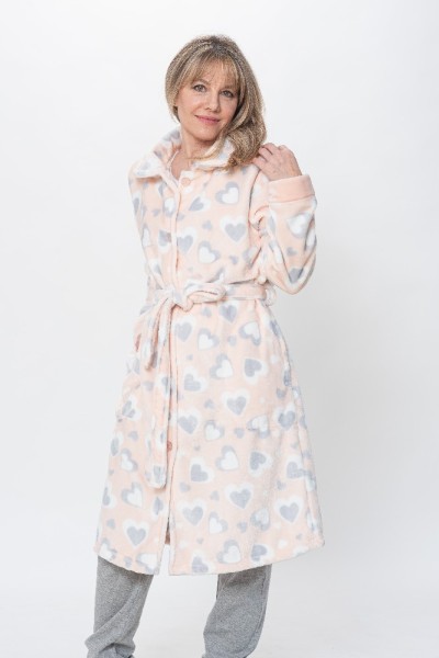 KN-579 IV24 KNT BATA LARGA MUJER CORAZONES