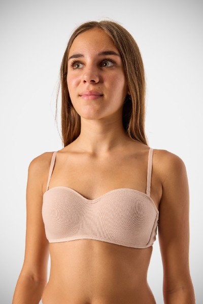 1 301 KEHAT BLANCO SUJETADOR BANDEAU SIN AROS CON RELLENO