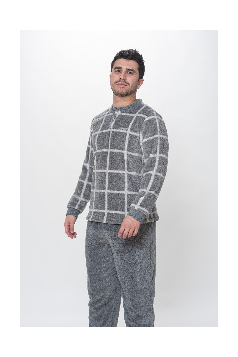 F927 IV24 FABIANNI PIJAMA HOMBRE CORALINA CUADROS