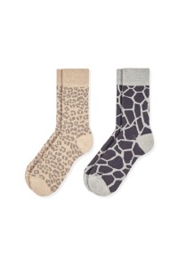 0213024 SOXLAND PACK-2 CALCETIN MUJER ANIMAL PRINT