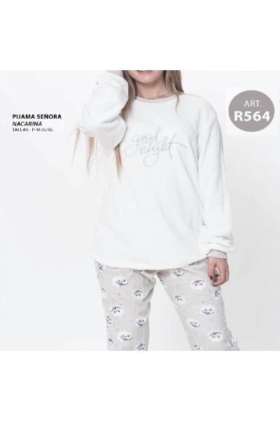 R-564 LADIES HOMEWEAR PIJAMA MUJER GOOD NIGHT