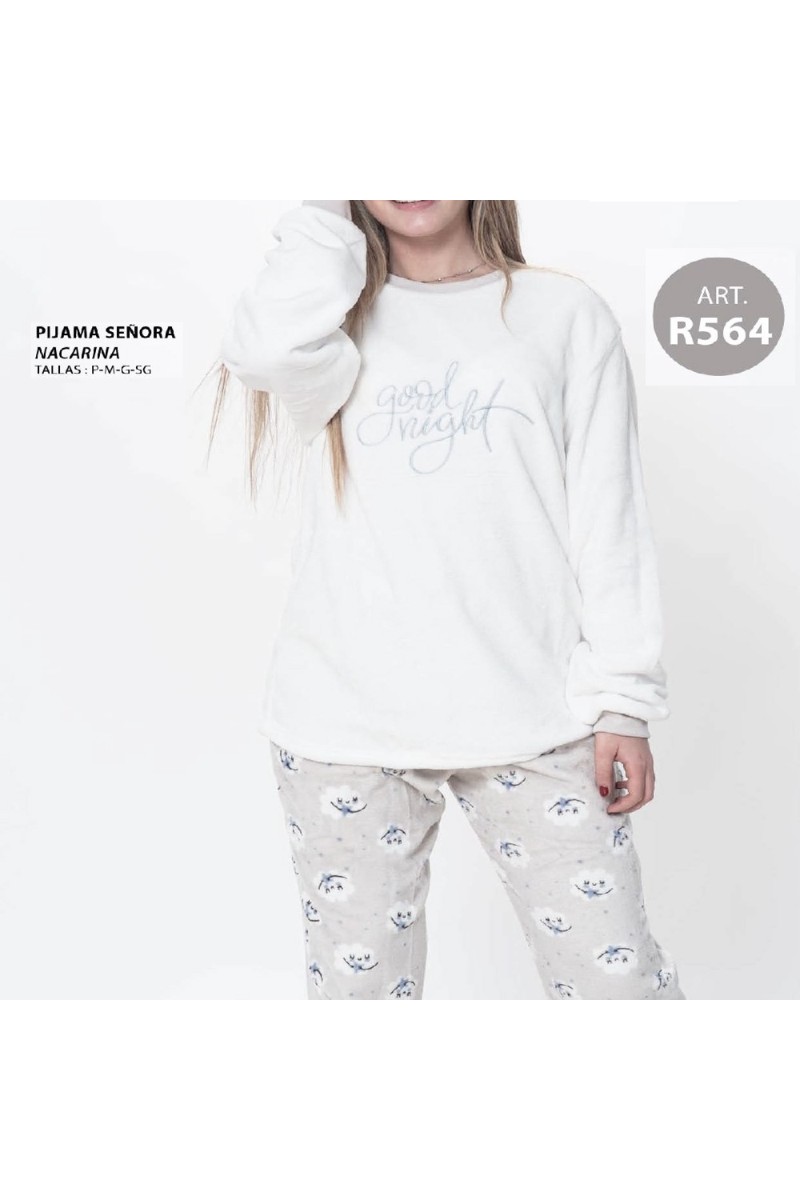 R-564 LADIES HOMEWEAR PIJAMA MUJER GOOD NIGHT