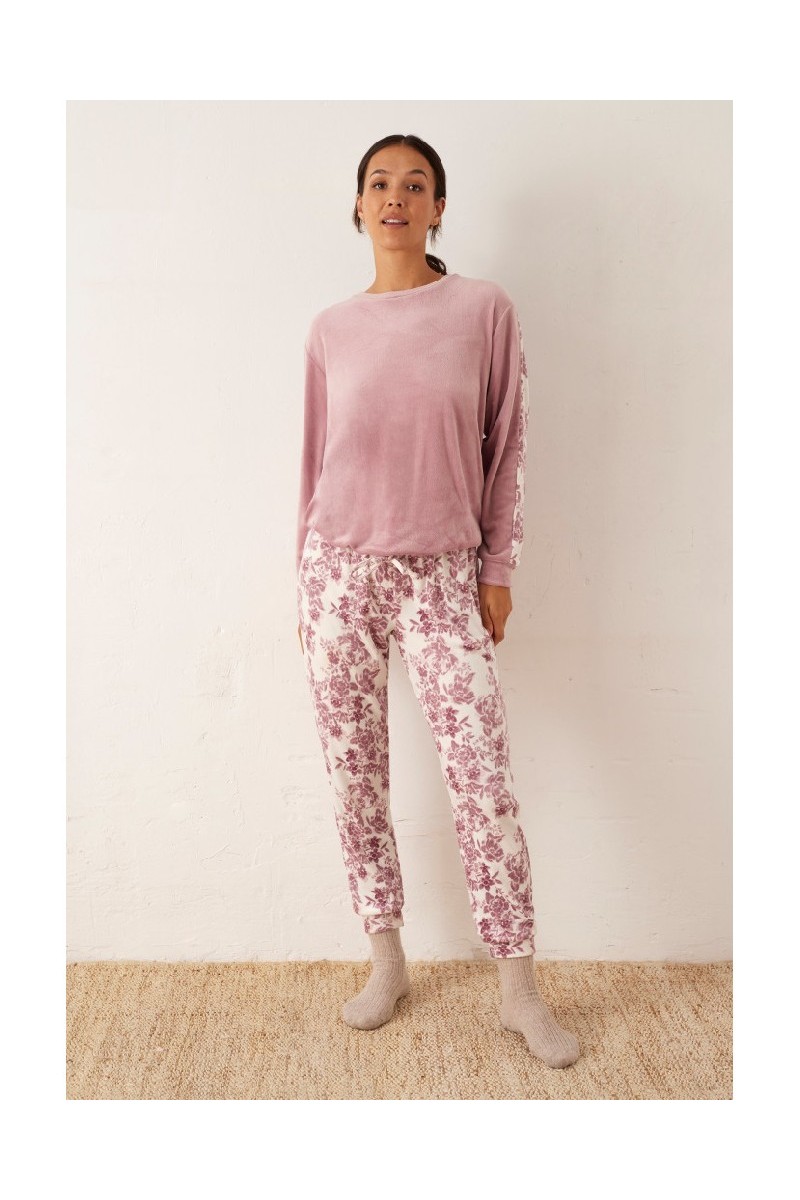 N18452 PROMISE PIJAMA MUJER PANTALON FLORAL