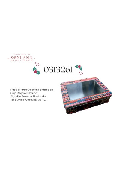 0313261 SOXLAND CAJA 3 UNIDADES CALCETIN MUJER FANTASIA