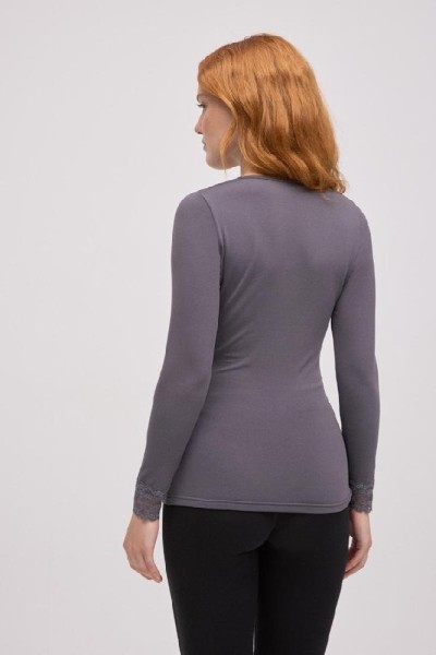 70034 YSABEL MORA CAMISETA TERMICA MUJER PICO ENCAJE