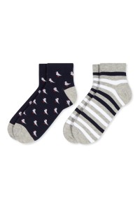 0213502 SOXLAND PACK-2 CALCETIN TOBILLERO HOMBRE FANTASIA