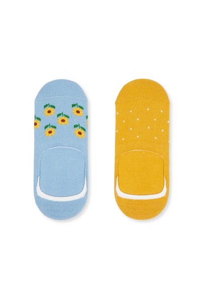 0213520 SOXLAND PACK-2 PINKY MUJER GIRASOLES TOPOS