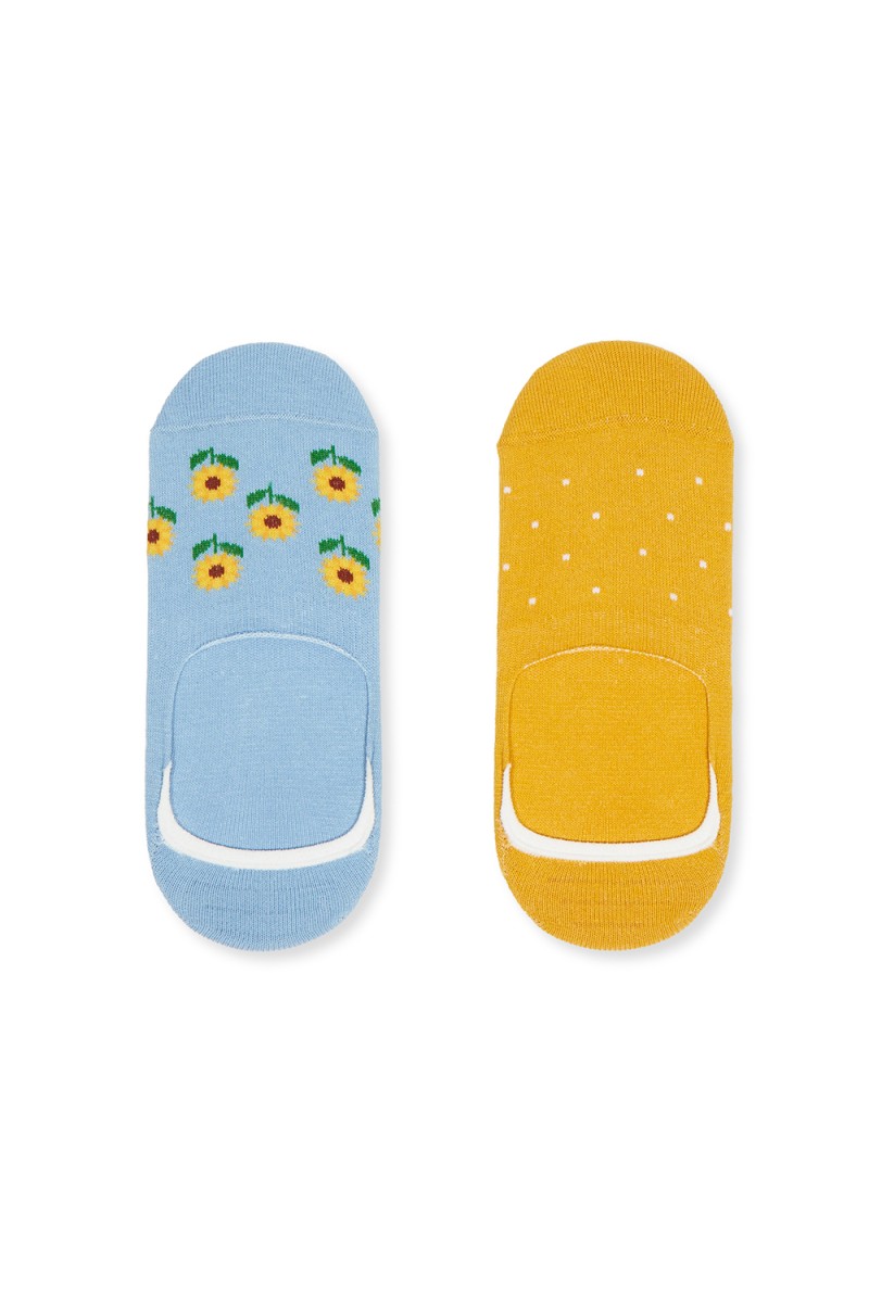 0213520 SOXLAND PACK-2 PINKY MUJER GIRASOLES TOPOS