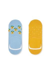 0213520 SOXLAND PACK-2 PINKY MUJER GIRASOLES TOPOS