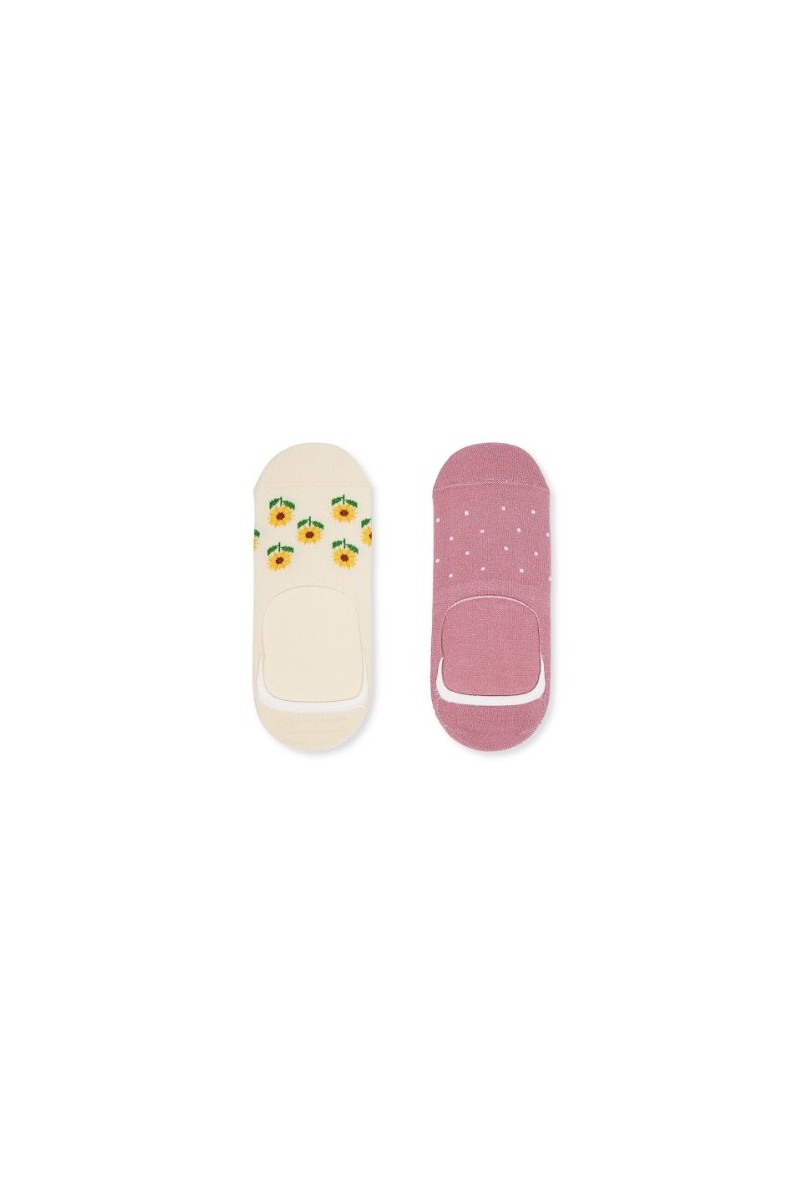 0213520 SOXLAND PACK-2 PINKY MUJER GIRASOLES TOPOS