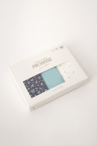 PB1012 PROMISE PACK-3 BRAGA MIDI ALGODON ESTAMPADO "PC1012"