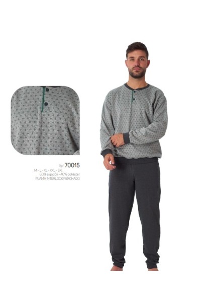 70015 DORMEN M-3XL PIJAMA HOMBRE ROMBITOS