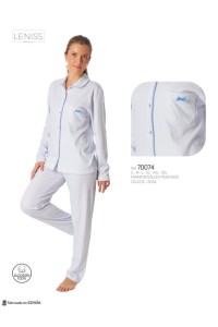 70074 LENISS M-3XL PIJAMA MUJER ABIERTO RAYAS