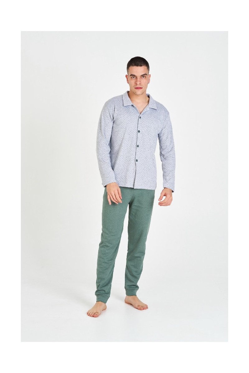 7526 RUIPEREZ 4XL PIJAMA HOMBRE ABIERTO ROMBITOS
