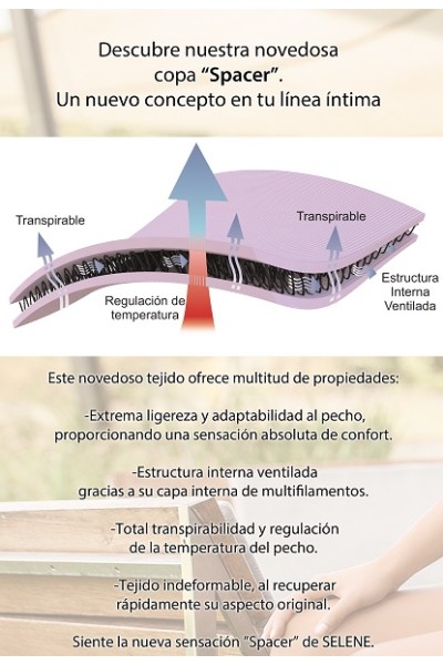 FABIOLA-D SELENE SUJETADOR AROS RELLENO COPA SPACER