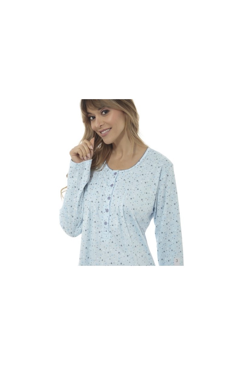 252038 FINDEL 3XL CAMISON MUJER MANGA LARGA ESTAMPADO