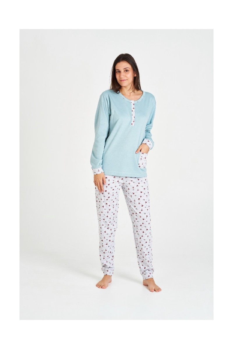7540 RUIPEREZ M-3XL PIJAMA MUJER SETAS BOLSILLO 7540 RUIPEREZ M-3XL PIJAMA MUJER SETAS BOLSILLO