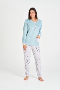 7540 RUIPEREZ M-3XL PIJAMA MUJER SETAS BOLSILLO