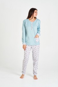 7540 RUIPEREZ M-3XL PIJAMA MUJER SETAS BOLSILLO