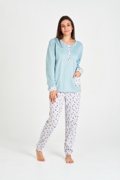 7540 RUIPEREZ M-3XL PIJAMA MUJER SETAS BOLSILLO