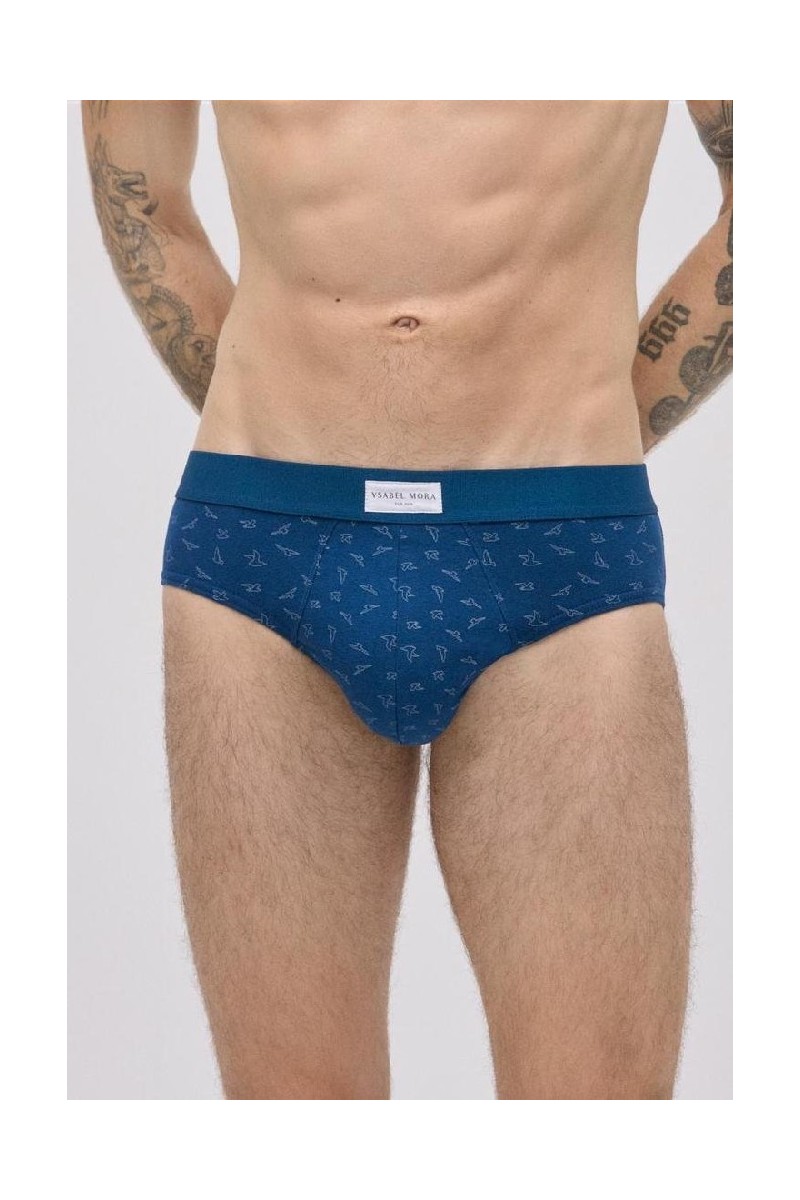 20421 YSABEL MORA PACK-2 SLIP HOMBRE ALGODON FANTASIA