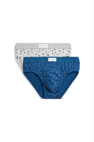 20421 YSABEL MORA PACK-2 SLIP HOMBRE ALGODON FANTASIA