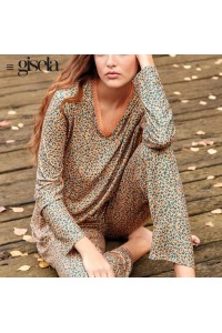 2 20308S GISELA PIJAMA MUJER ANIMAL PRINT