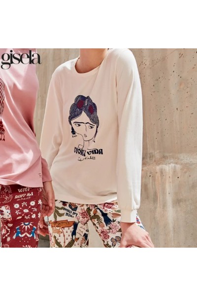 2 20360S GISELA PIJAMA MUJER FRIDA KAHLO