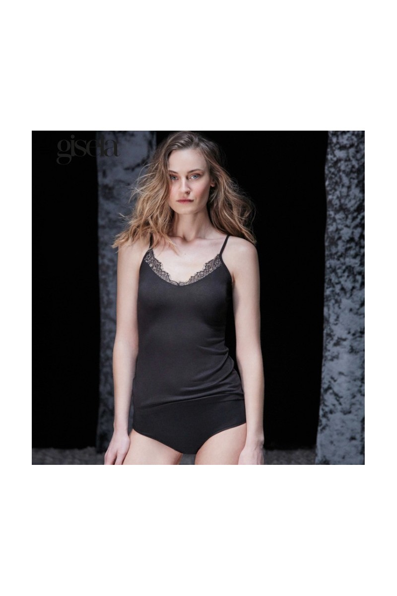 1 10062T GISELA CAMISETA TERMAL TIRANTES ENCAJE
