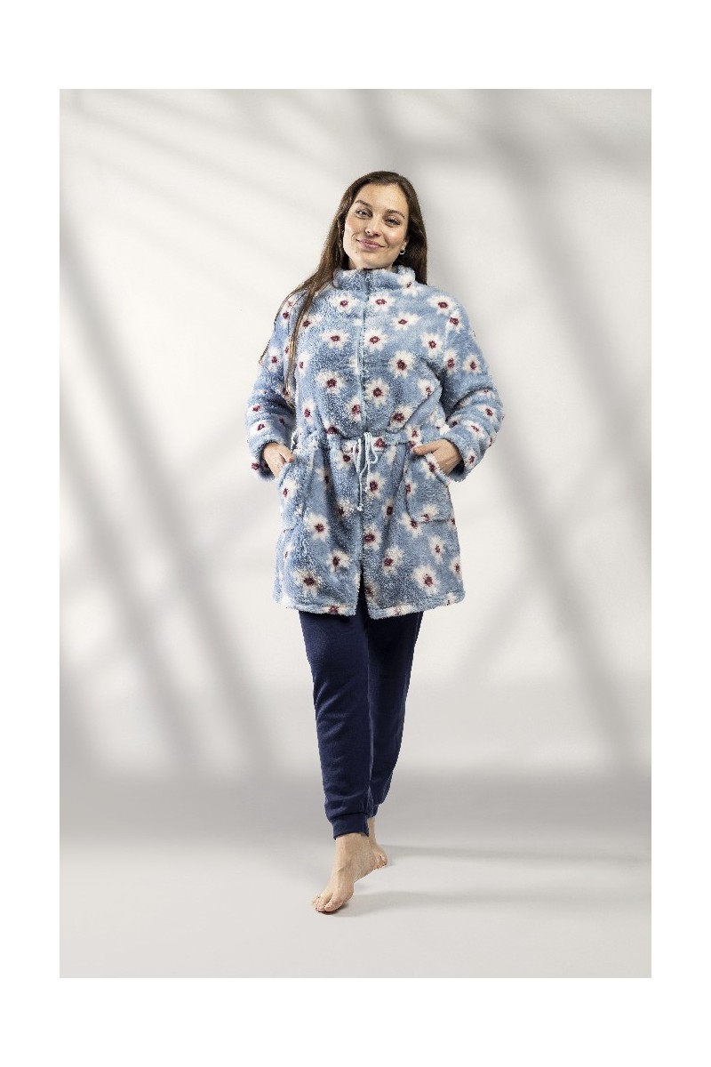 1036-CR LIN BATA MUJER SHERPA MARGARITAS