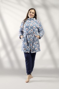 1036-CR LIN BATA MUJER SHERPA MARGARITAS