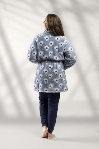 1036-CR LIN BATA MUJER SHERPA MARGARITAS