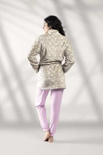 1030-CR LIN BATA MUJER CORALINA HOJAS