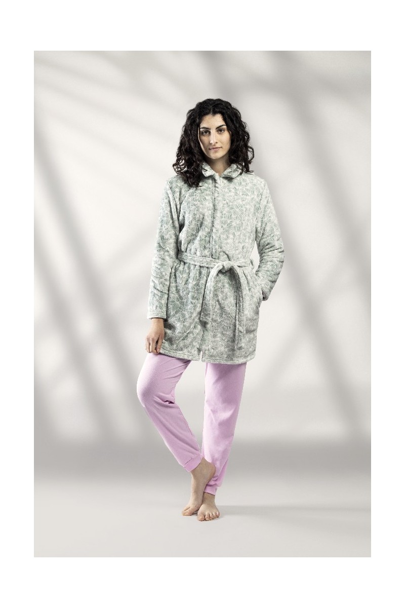 1031-CR LIN BATA MUJER CORALINA HOJAS