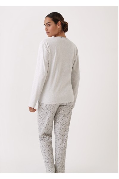 N20182 PROMISE PIJAMA MUJER JASPEADO FLORAL