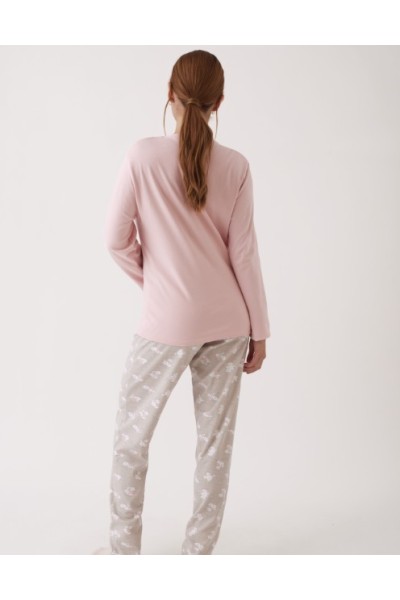 N20152 PROMISE PIJAMA MUJER FLORAL BOLSILLO