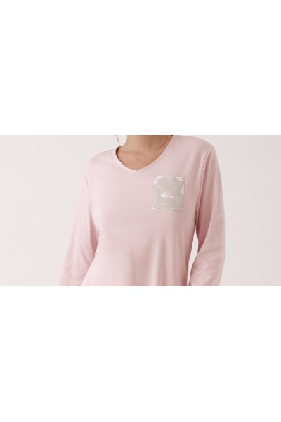 N20152 PROMISE PIJAMA MUJER FLORAL BOLSILLO