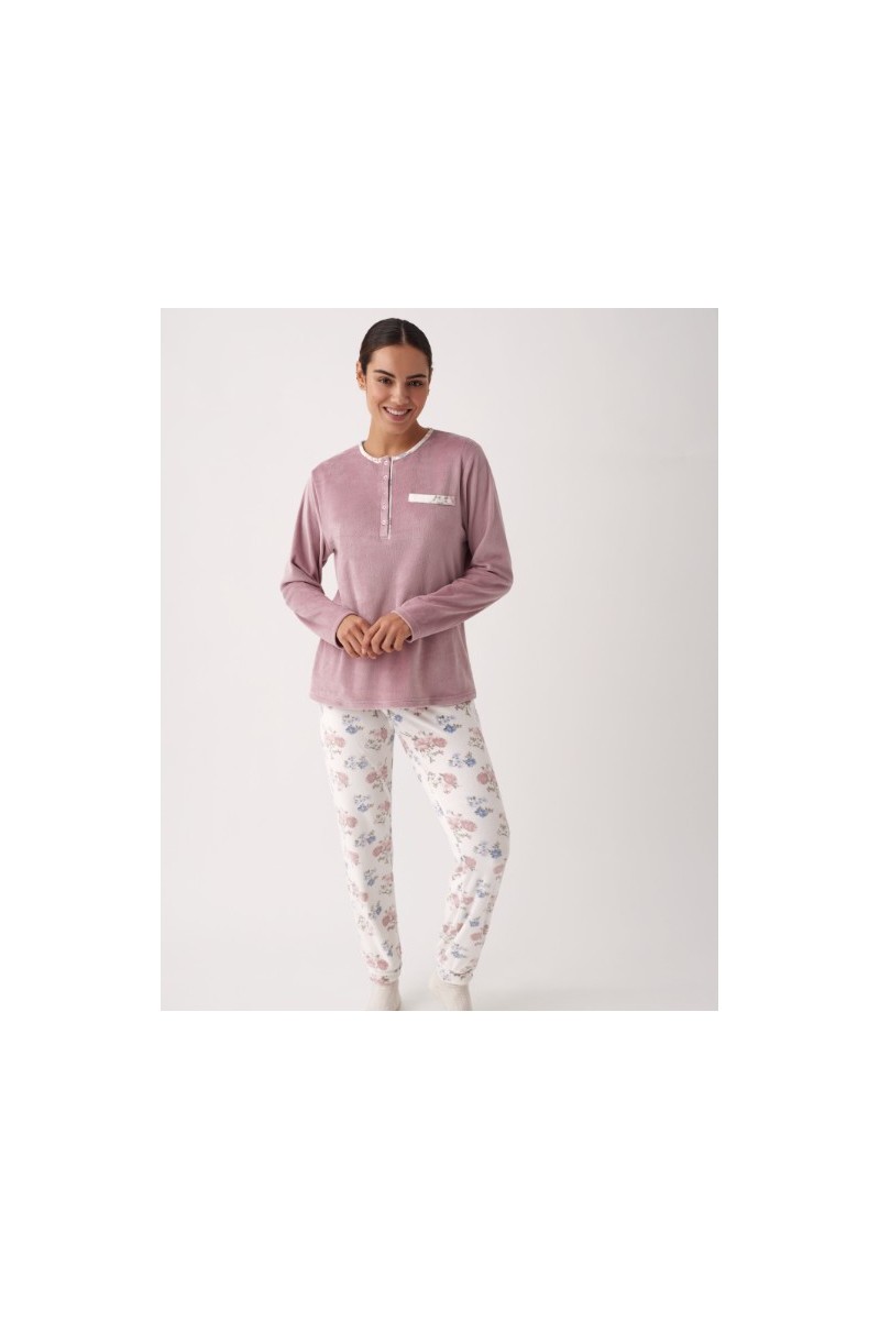 N20442 PROMISE PIJAMA MUJER FLORAL BOSLILLO N20442 PROMISE PIJAMA MUJER FLORAL BOSLILLO