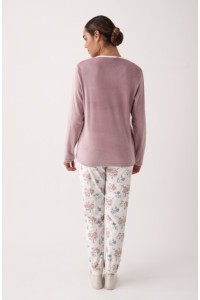 N20442 PROMISE PIJAMA MUJER FLORAL BOSLILLO