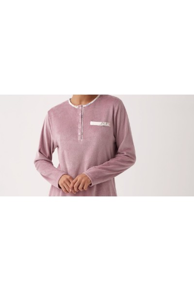 N20442 PROMISE PIJAMA MUJER FLORAL BOSLILLO