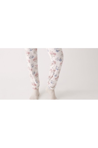 N20442 PROMISE PIJAMA MUJER FLORAL BOSLILLO