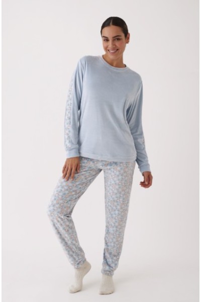N20352 PROMISE PIJAMA MUJER MANGAS COMBINADAS