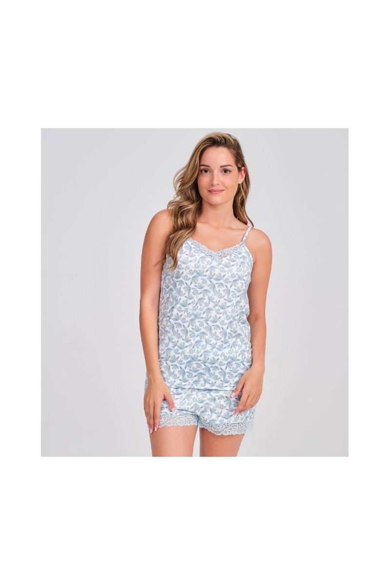 DA26S434 DON ALGODON PIJAMA MUJER FLORAL ENCAJE