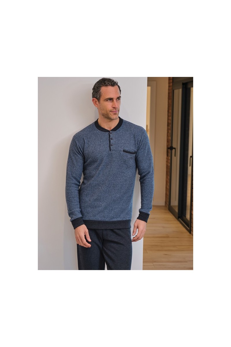 255608 MUSLHER PIJAMA HOMBRE PUNTO MILANO ESPIGA 255608 MUSLHER PIJAMA HOMBRE PUNTO MILANO ESPIGA